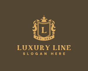 Luxury Crest Shield logo design