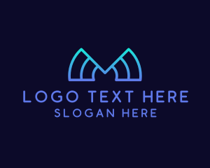 Internet - Internet Network Letter M logo design