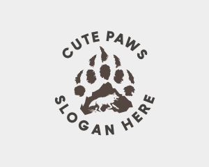 Wolf Paw Wildlife logo design