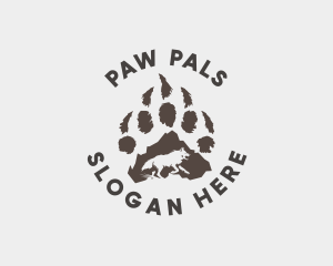 Wolf Paw Wildlife logo design