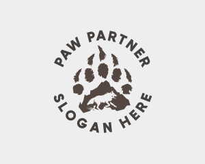 Wolf Paw Wildlife logo design