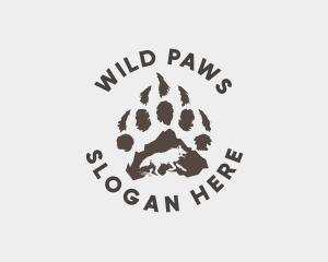 Wolf Paw Wildlife logo design