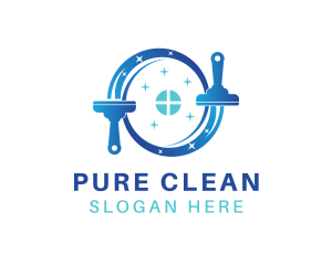 Squeegee Window Cleaning logo design