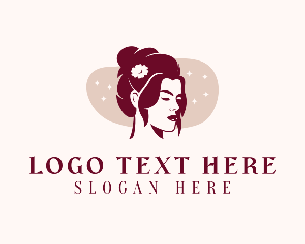 Hair Bun logo example 3