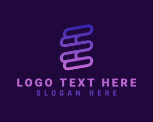 Modern Gradient App Letter E Logo