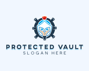 Modern Virus Knight logo design