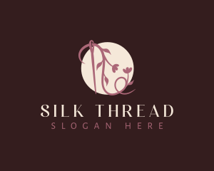 Floral Needle Vine logo design