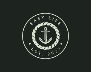 Marine Rope Anchor logo design