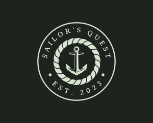 Marine Rope Anchor logo design