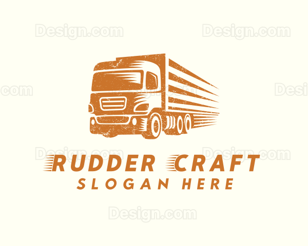 Orange Cargo Trucking Logo