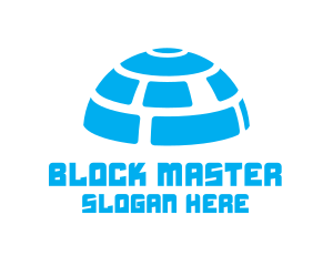 Blue Igloo Dome logo design