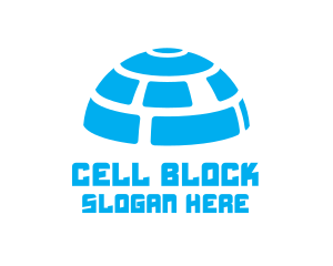 Blue Igloo Dome logo design