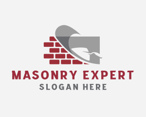 Bricklaying Masonry Trowel logo design