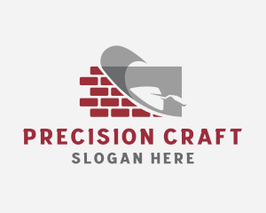 Bricklaying Masonry Trowel logo design