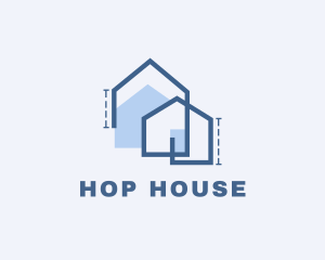 Blue Architect House logo design