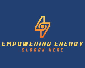 Energy Lightning Bolt logo design