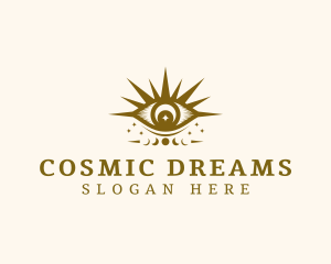 Moon Cosmic Eye logo design