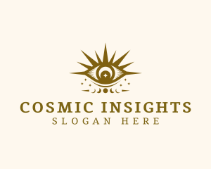 Moon Cosmic Eye logo design