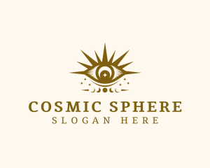 Moon Cosmic Eye logo design