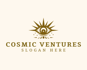 Moon Cosmic Eye logo design