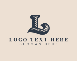 Elegant Swoosh Letter L logo