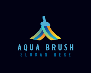 Paint Brush Color logo design