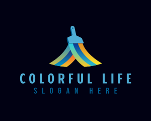 Paint Brush Color logo design