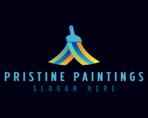 Paint Brush Color logo design