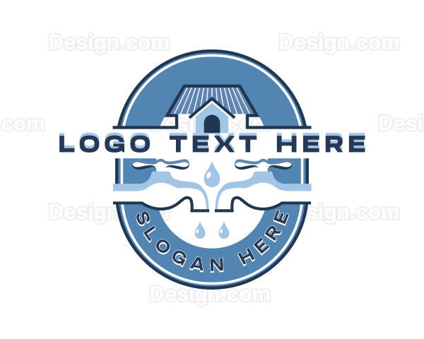 House Faucet Plumbing Logo