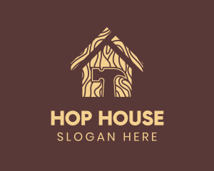 Wood House Hammer logo design