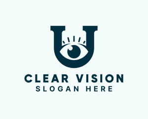 Optical Eye Letter U logo