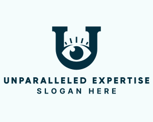 Optical Eye Letter U logo design