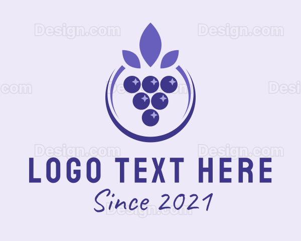 Violet Grape Fruit Logo