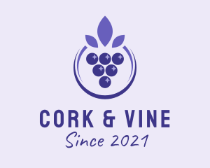 Violet Grape Fruit  logo design