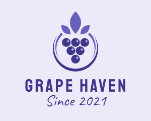 Violet Grape Fruit  logo design