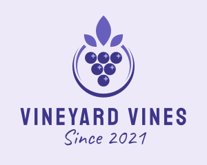 Violet Grape Fruit  logo design