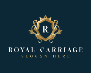 Crown Shield Filigree logo design