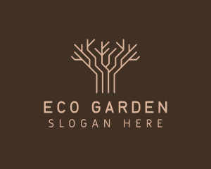 Natural Eco Tree logo design