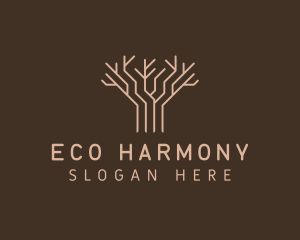 Natural Eco Tree logo design