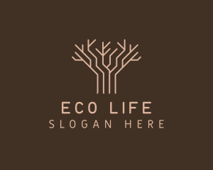 Natural Eco Tree logo design