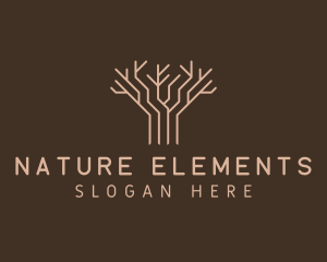 Natural Eco Tree logo design