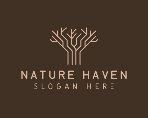 Natural Eco Tree logo design