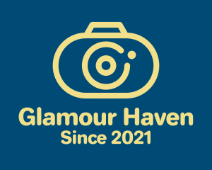 Yellow Camera Outline  logo