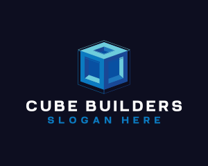 Digital Technology Cube logo design