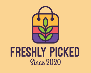 Organic Grocery Bag logo design