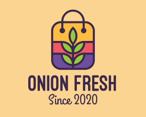 Organic Grocery Bag logo design