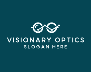 Line Graph Eyeglasses logo design