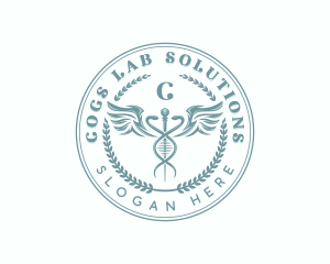 Medical Healthcare Caduceus logo design