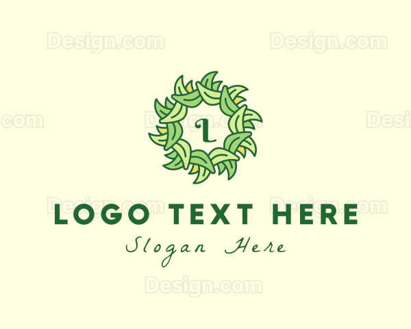 Ornamental Leaf Decoration Logo