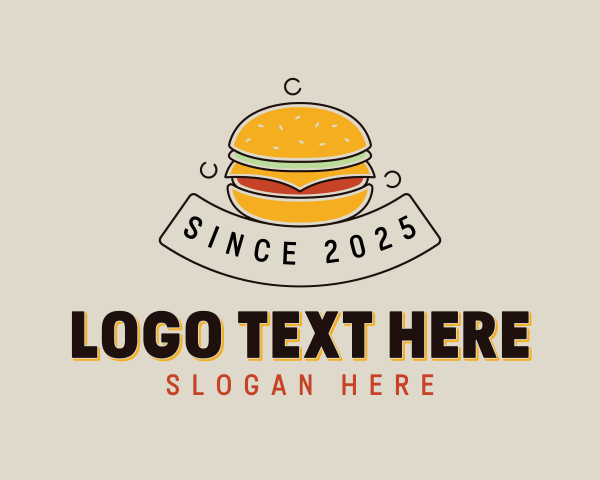 Cheeseburger Diner Food logo